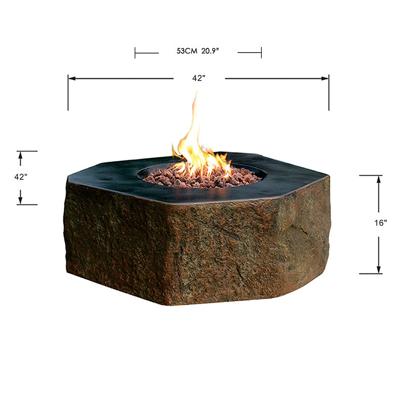 Columbia 42" Concrete Outdoor Fire Table (OFG105)