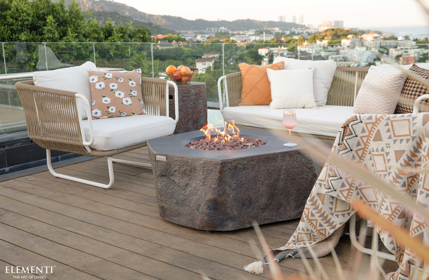 Columbia 42" Concrete Outdoor Fire Table (OFG105)