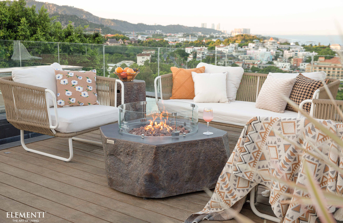 Columbia 42" Concrete Outdoor Fire Table (OFG105)