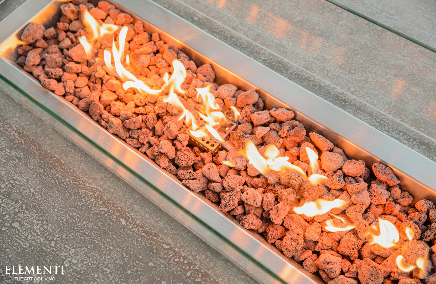 Hampton 56" Light Grey Concrete Outdoor Fire Table (OFG139)