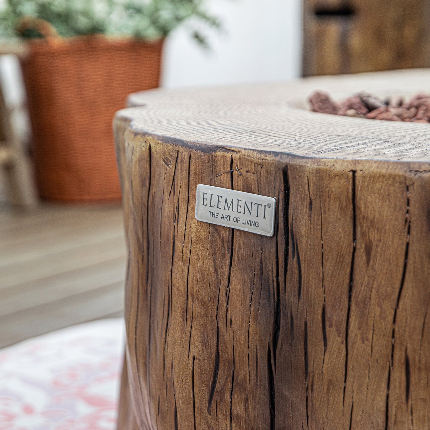 Manchester 42" Redwood Concrete Outdoor Fire Table (OFG145RW)