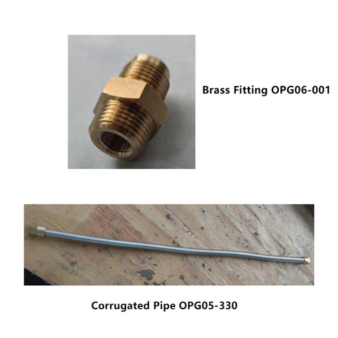 Brass Fitting  With Corrugated Pipe