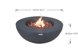 Dark Grey Lunar Bowl Fire Table