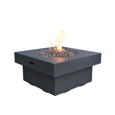 Modeno Branford Fire Table Square Concrete Fire Pit (OFG141BK)