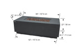 Elementi  Andes Fire Table Rectangle Concrete Fire Pit with Internal Propane Tank Holder(OFG309DG)