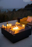 Elementi Plus Bergen Cast Concrete Square Fire Table