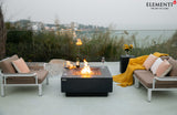 Elementi Plus Bergen Cast Concrete Square Fire Table