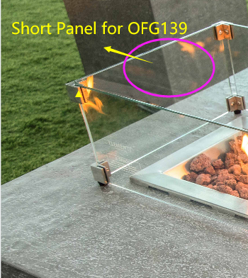 One Piece Short Panel for  Fire Table of OFG121 /OFG139