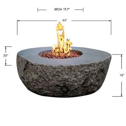 Boulder 43" Concrete Outdoor Fire Table (OFG110)