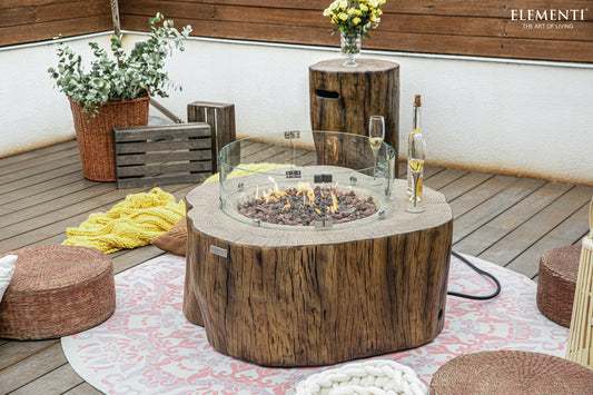 Manchester 42" Redwood Concrete Outdoor Fire Table (OFG145RW)